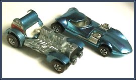 Spectraflame light blue (1970) and ice blue